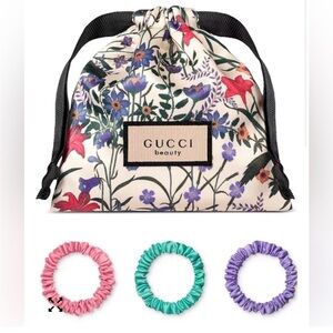 GWP Gucci Beauty Floral Pouch with Colorful Accessories